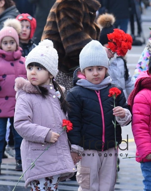 Общественность Азербайджана чтит память жертв Ходжалинского геноцида Азербайджан Баку 26 февраля 2024